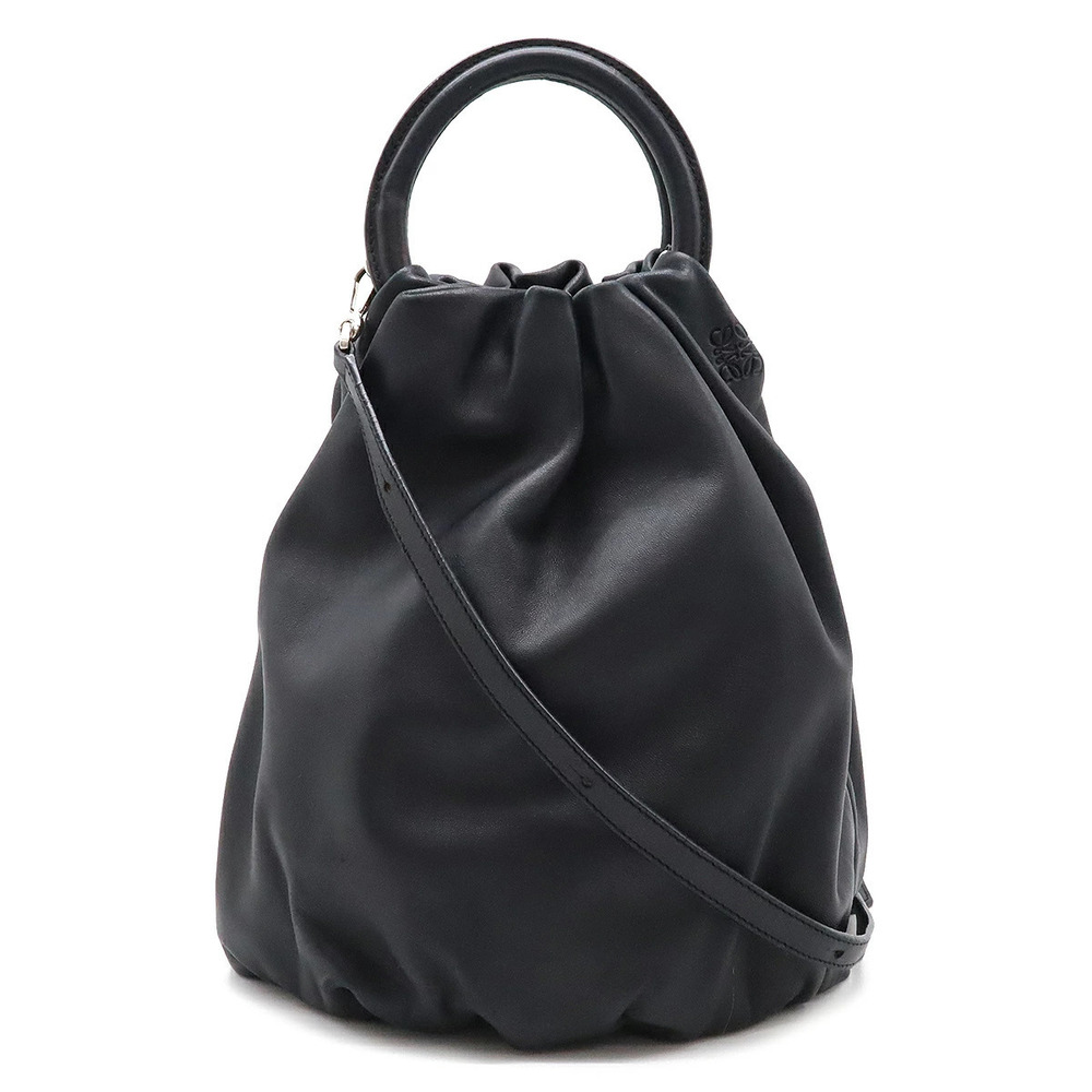 Loewe Anagram Bounce Bag 2way Crossbody Leather Black